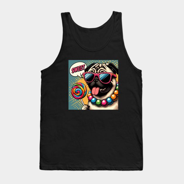 Pug Dog Pop Art Tank Top by allaboutpugdogs 